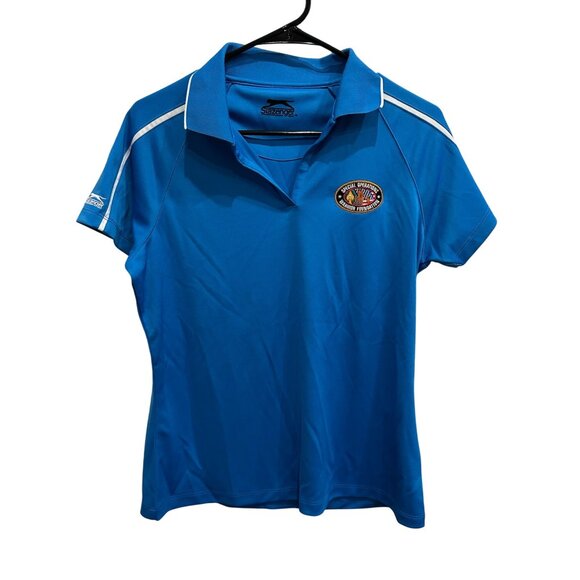 Slazenger NWT Blue Special Operations Warrior Foundation Polo Shirt Size M - Picture 1 of 11